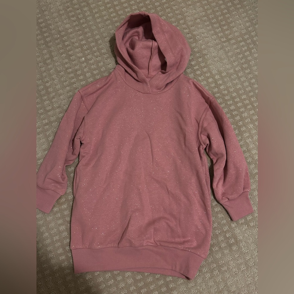 Gap Kids pink sparkly hoodie nwt sz s(6-7)